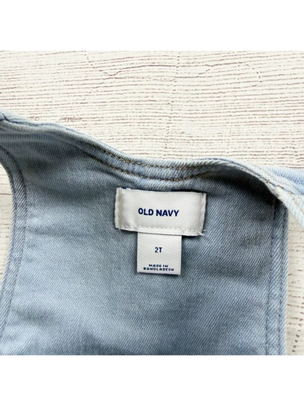 Old Navy Light Wash Denim Overall Skirt Skirtalls Toddler Girls 2T